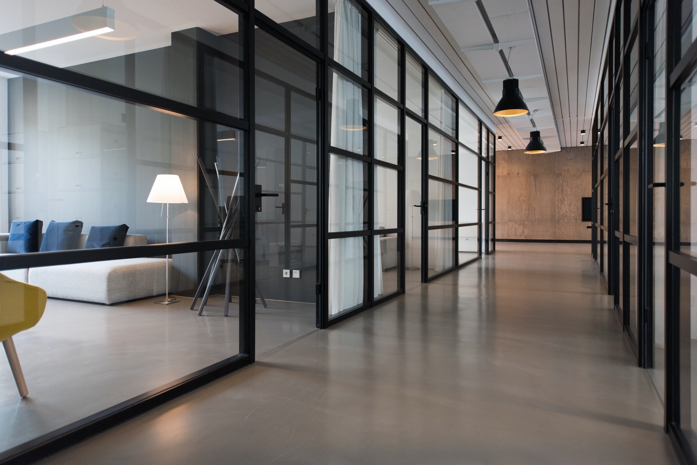 Clean modern commercial office interior